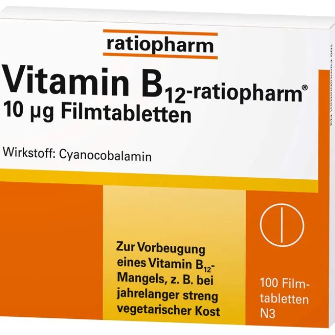 VITAMIN B12-RATIOPHARM 10 μg Filmtabletten 100 St
