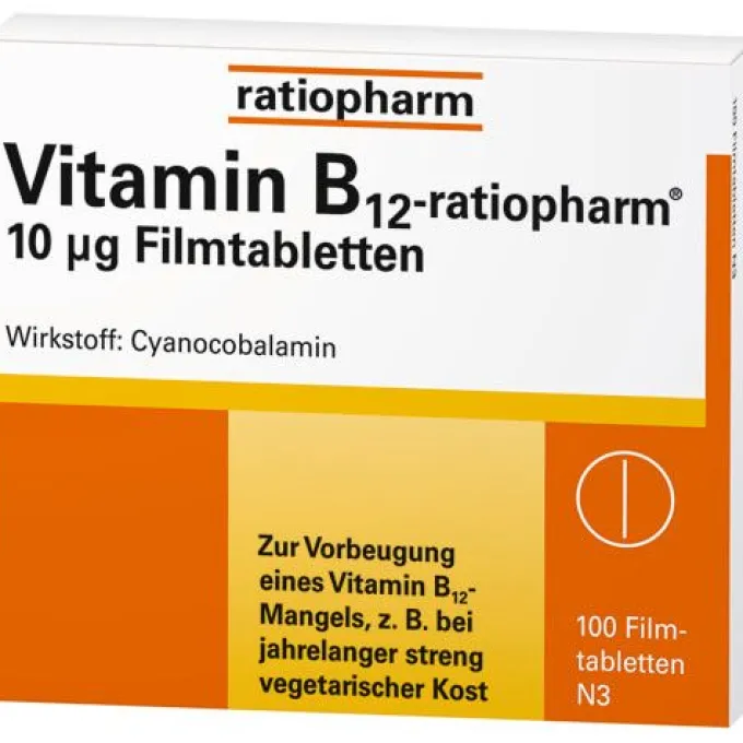 VITAMIN B12-RATIOPHARM 10 μg Filmtabletten 100 St