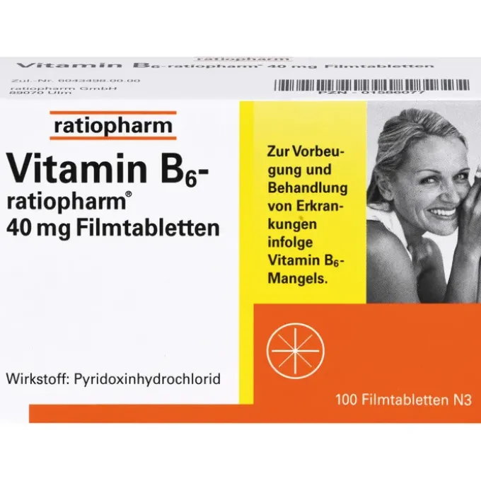 VITAMIN B6-RATIOPHARM 40 mg Filmtabletten 100 St