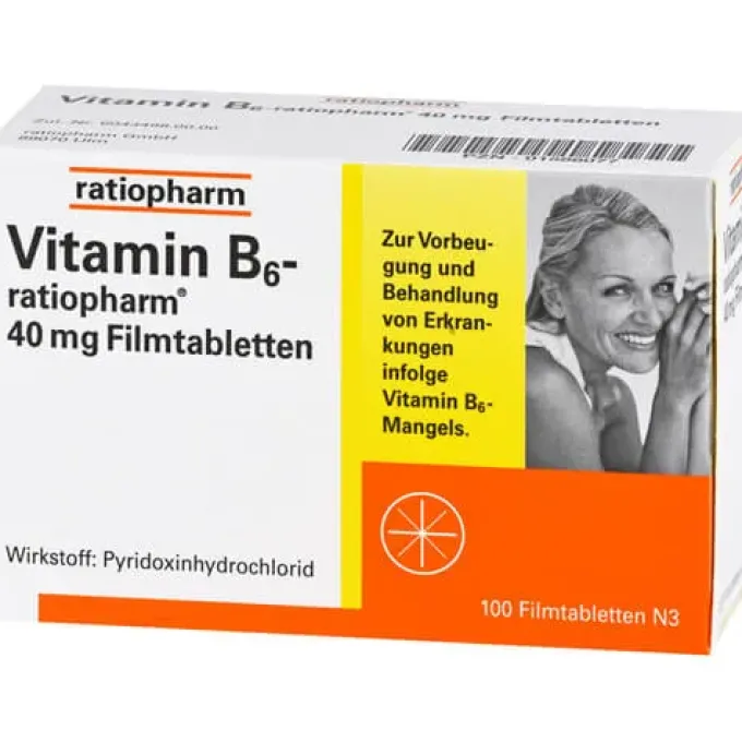 VITAMIN B6-RATIOPHARM 40 mg Filmtabletten 100 St