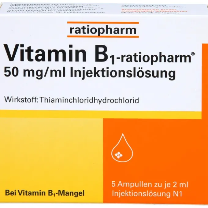 VITAMIN B1-RATIOPHARM 50 mg/ml Inj.Lsg.Ampullen 10 ml