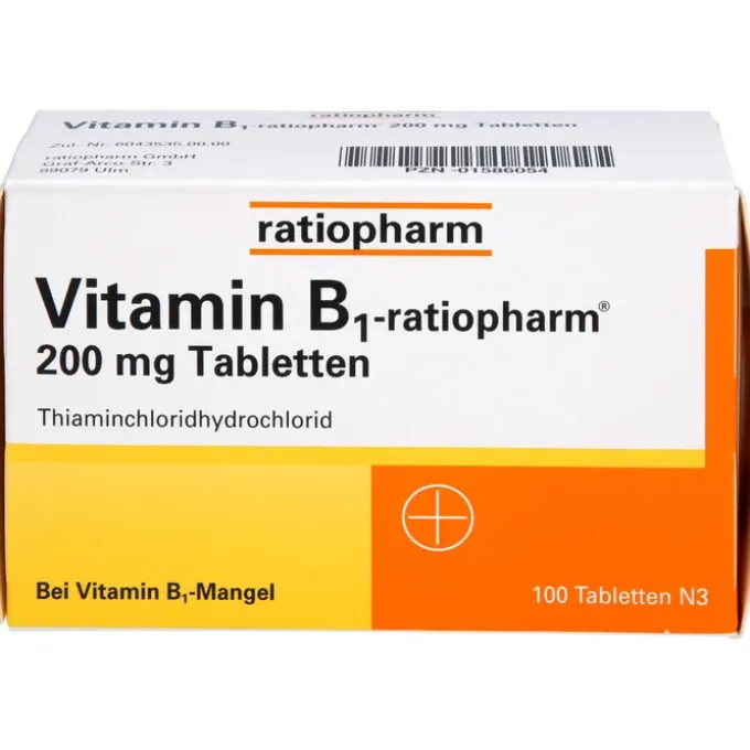 VITAMIN B1-RATIOPHARM 200 mg Tabletten 100 St