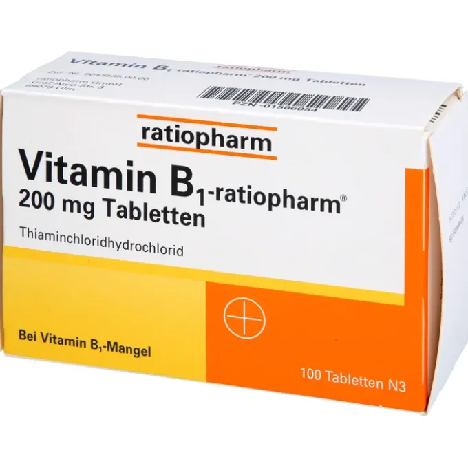 VITAMIN B1-RATIOPHARM 200 mg Tabletten 100 St