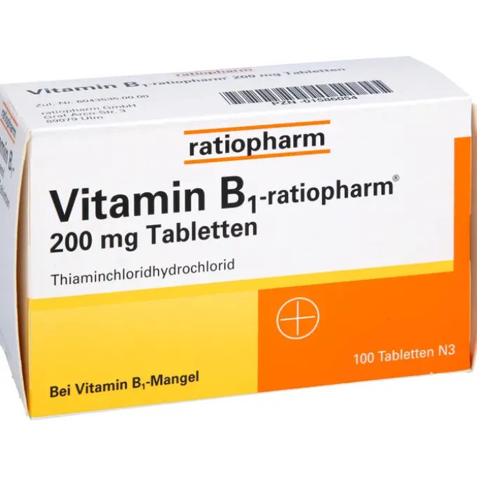 VITAMIN B1-RATIOPHARM 200 mg Tabletten 100 St