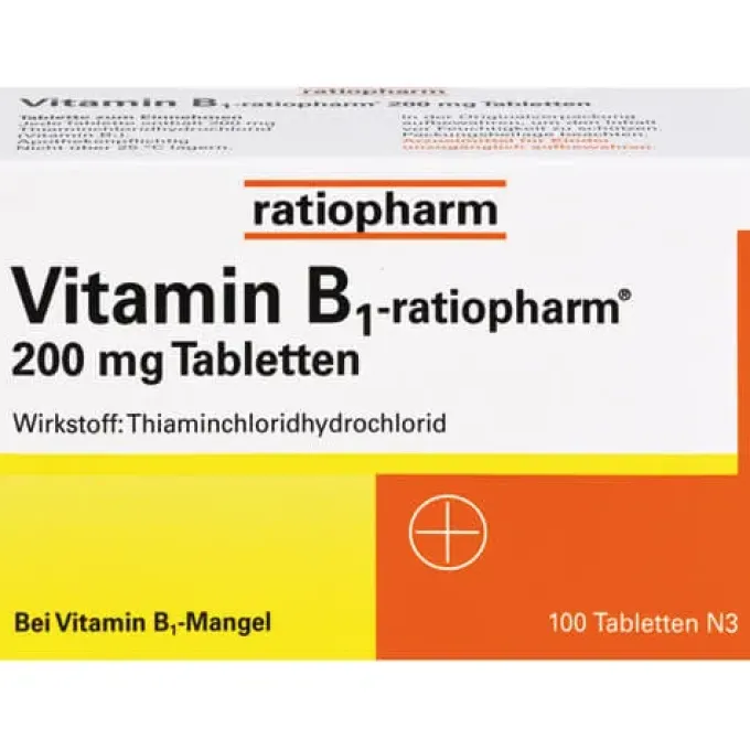 VITAMIN B1-RATIOPHARM 200 mg Tabletten 100 St
