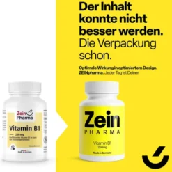 VITAMIN B1 THIAMIN 250 mg Kapseln ZeinPharma 60 Stück