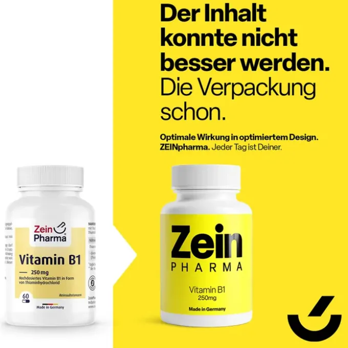 VITAMIN B1 THIAMIN 250 mg Kapseln ZeinPharma 60 Stück