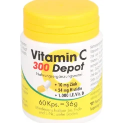VITAMIN C 300 Depot+Zink+Histidin+D Kapseln 60 Stück