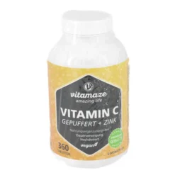 VITAMIN C GEPUFFERT 1000 mg hochdosiert+Zink Tabl. 360 Stück