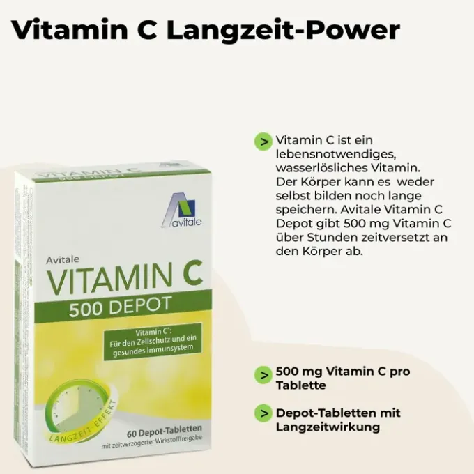 VITAMIN C 500 mg Depot Tabletten 60 Stück