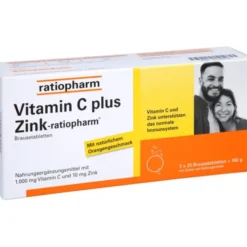 VITAMIN C PLUS Zink-ratiopharm Brausetabletten 40 Stück