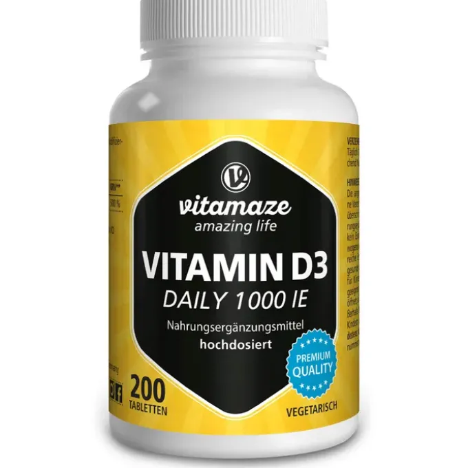 VITAMIN D3 1000 I.E. daily vegetarisch Tabletten 200 Stück