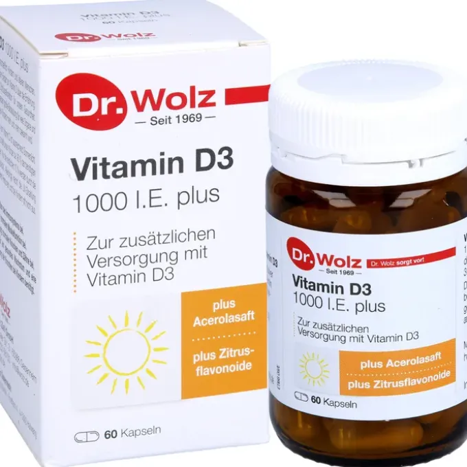 VITAMIN D3 1000 I.E. plus Dr.Wolz Kapseln 60 Stück