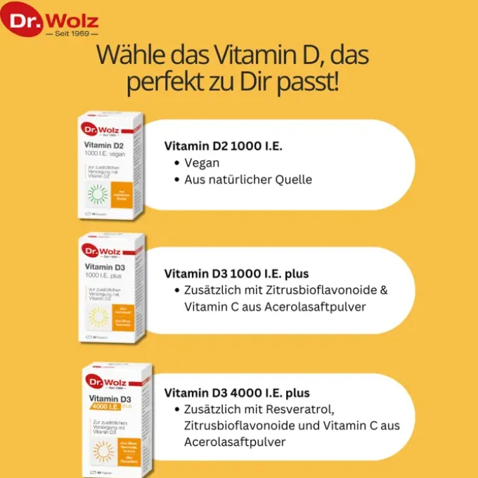 VITAMIN D3 1000 I.E. plus Dr.Wolz Kapseln 60 Stück