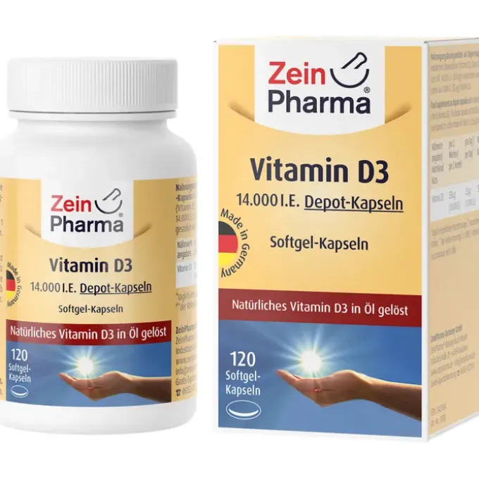 VITAMIN D3 14.000 I.E. Softgel-Kapseln ZeinPharma 120 Stück