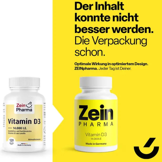 VITAMIN D3 14.000 I.E. Softgel-Kapseln ZeinPharma 120 Stück