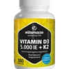 VITAMIN D3 K2 5000 I.E./100 μg hochdosiert Tabl. 180 Stück