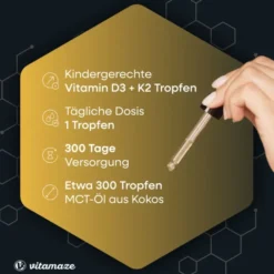VITAMIN D3 K2 500 I.E. Kinder Tropfen 10 ml