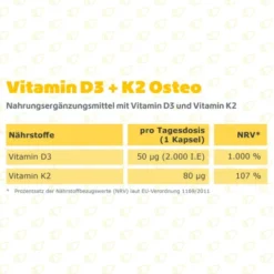VITAMIN D3+K2 Osteo 2.000 I.E. Vit.D3+80 μg K2 Kps 120 Stück