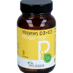 VITAMIN D3+K2 Pflüger PUR 1.000 I.E./75 μg Kapseln 120 Stück