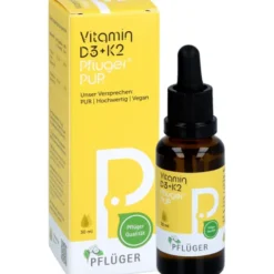VITAMIN D3+K2 Pflüger PUR 500 I.E./25 μg Tropfen 30 ml