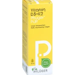 VITAMIN D3+K2 Pflüger PUR 500 I.E./25 μg Tropfen 30 ml