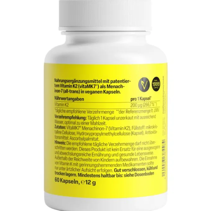 VITAMIN K2 200 μg Kapseln ZeinPharma 60 Stück