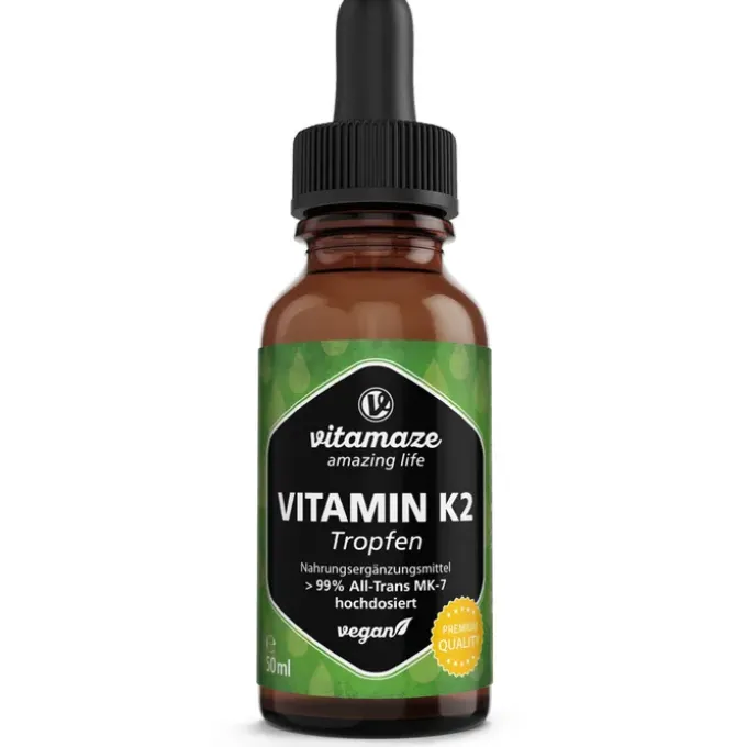 VITAMIN K2 MK7 Tropfen hochdosiert vegan 50 ml