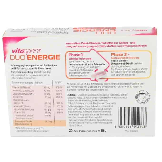 VITASPRINT Duo Energie Tabletten 20 Stück