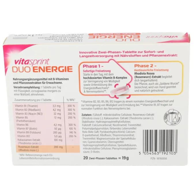 VITASPRINT Duo Energie Tabletten 20 Stück