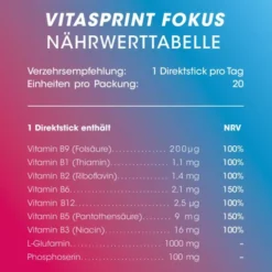 VITASPRINT Fokus Direktsticks 20 Stück