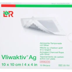 VLIWAKTIV AG Aktivkohle Tampon.m.Silber 10x10 cm 10 St