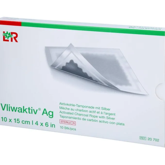 VLIWAKTIV AG Aktivkohle Tampon.m.Silber 10x15 cm 10 St