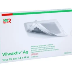VLIWAKTIV AG Aktivkohle Tampon.m.Silber 10x15 cm 10 St