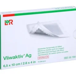 VLIWAKTIV AG Aktivkohle Tampon.m.Silber 6,5x10 cm 10 St