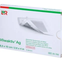 VLIWAKTIV AG Aktivkohle Tampon.m.Silber 6,5x10 cm 10 St