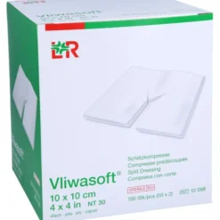 VLIWASOFT Schlitzkompressen 10x10 cm steril 4lagig 50X2 St