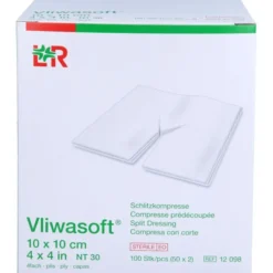 VLIWASOFT Schlitzkompressen 10x10 cm steril 4lagig 50X2 St