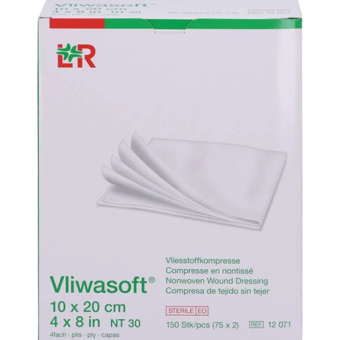VLIWASOFT Vlieskompressen steril 10x20 cm 4l. 150 St