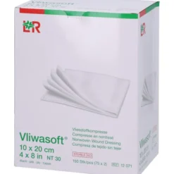 VLIWASOFT Vlieskompressen steril 10x20 cm 4l. 150 St