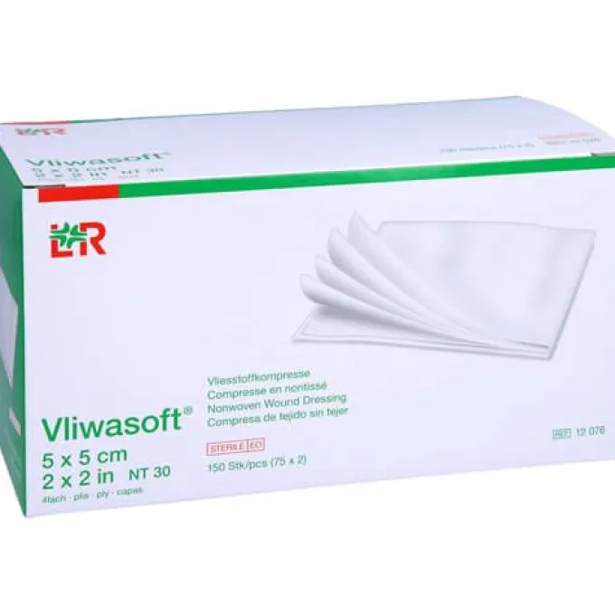 VLIWASOFT Vlieskompressen steril 5x5 cm 4l. 150 St