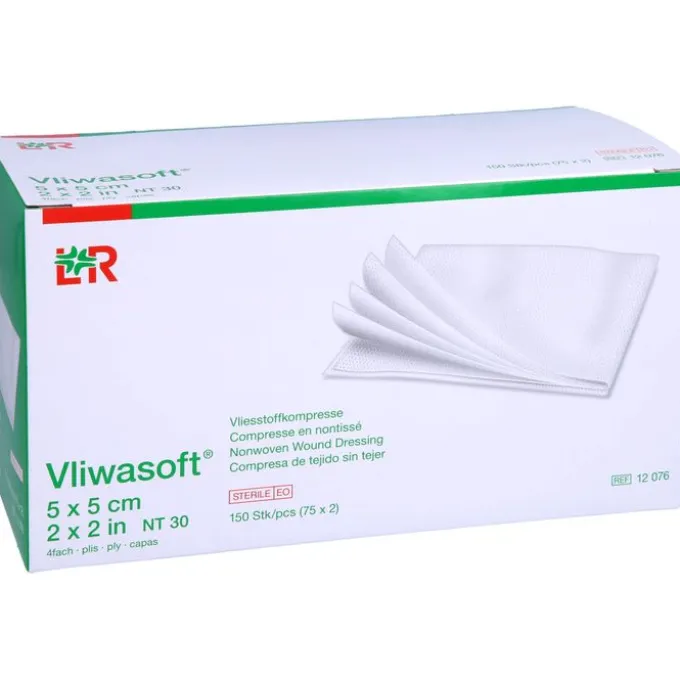 VLIWASOFT Vlieskompressen steril 5x5 cm 4l. 150 St