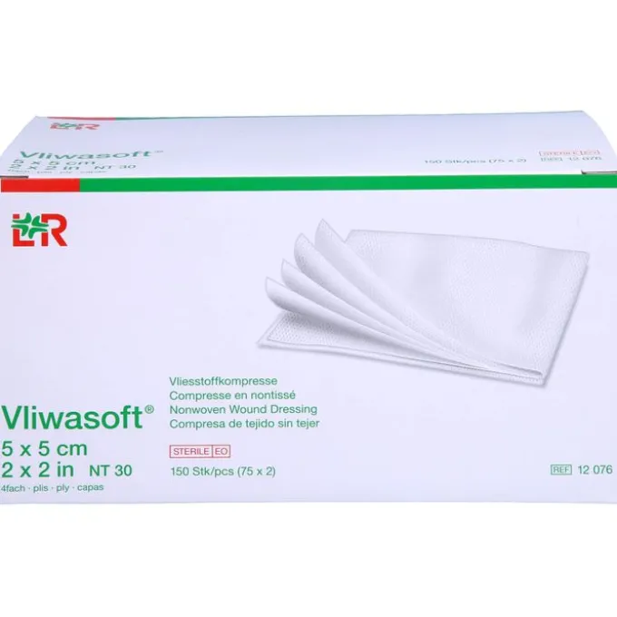 VLIWASOFT Vlieskompressen steril 5x5 cm 4l. 150 St