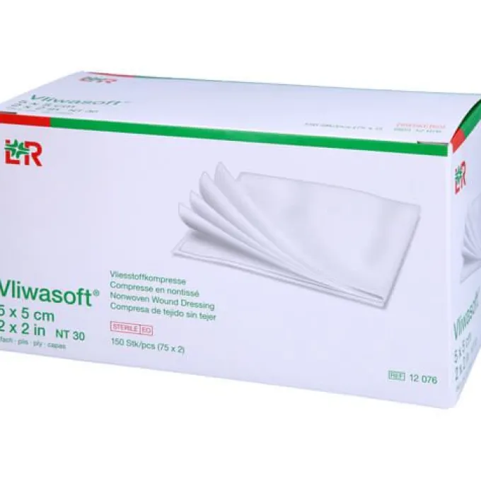 VLIWASOFT Vlieskompressen steril 5x5 cm 4l. 150 St