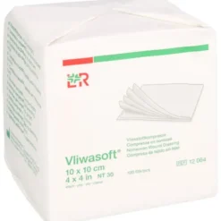 VLIWASOFT Vlieskompressen unsteril 10x10 cm 4l. 100 St