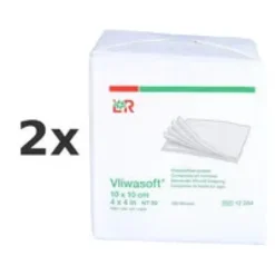 VLIWASOFT Vlieskompressen unsteril 10x10 cm 4l. Set 2x100St