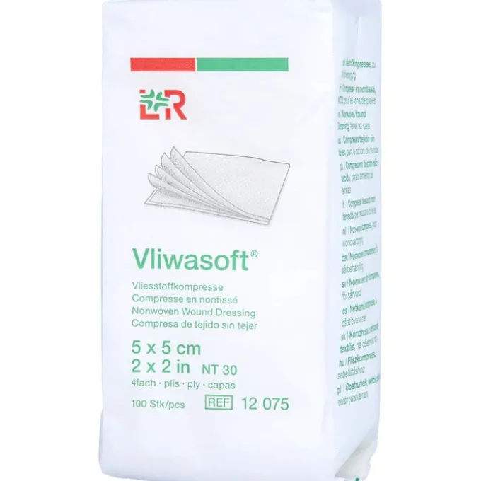VLIWASOFT Vlieskompressen unsteril 5x5 cm 4l. 100 St