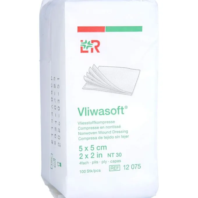 VLIWASOFT Vlieskompressen unsteril 5x5 cm 4l. 100 St