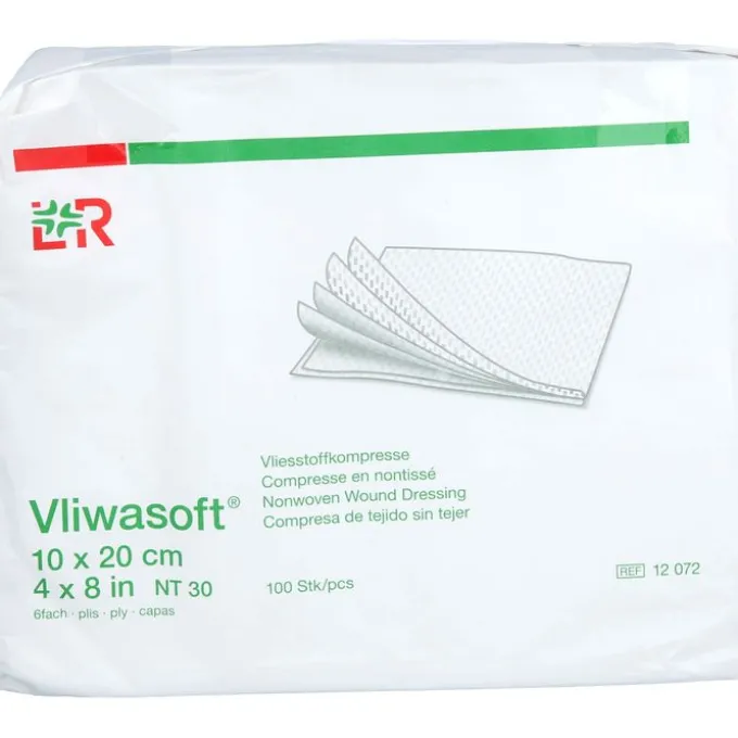 VLIWASOFT Vlieskompressen unsteril 10x20 cm 6l. 100 St