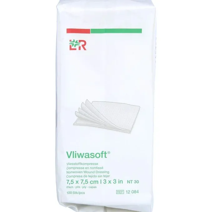 VLIWASOFT Vlieskompressen unsteril 7,5x7,5 cm 6l. 100 St
